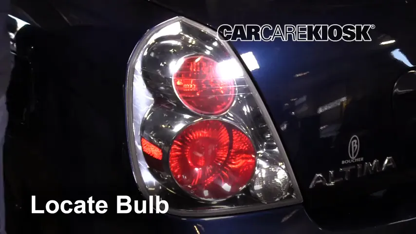 2005 Nissan Altima S 2.5L 4 Cyl. Luces Luz trasera (reemplazar foco)